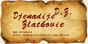 Đenadije Zlatković vizit kartica